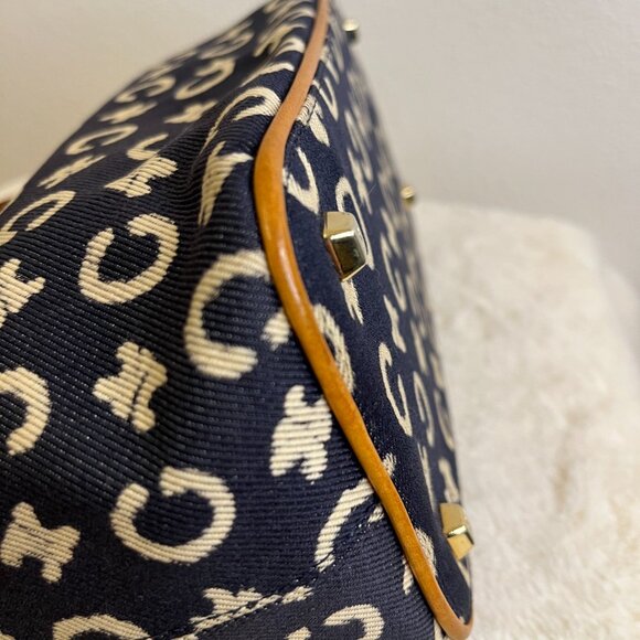 Celine Macadam C Blue Canvas Shoulder Bag - Picture 10 of 16